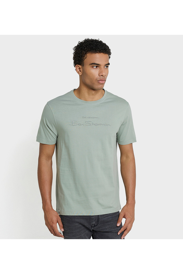 Men's Green Crew Neck Tee