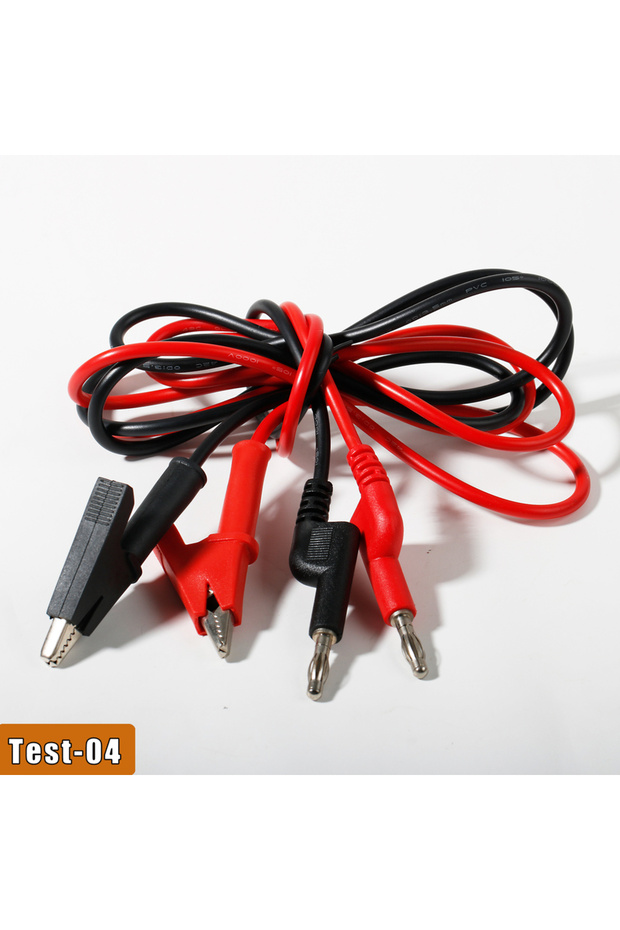 أسلاك اختبار متعددة القياسات Test-04، قابس موزة من نوع التمساح، كابل عالمي مع مشابك تمساح