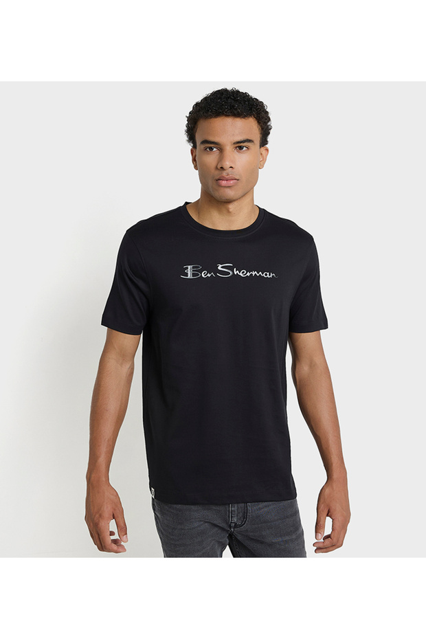 Men's Black Crew Neck Tee