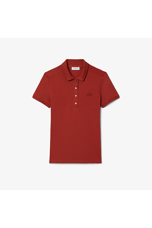 L.12.D Kadın Slim Fit Bordo Polo - 4