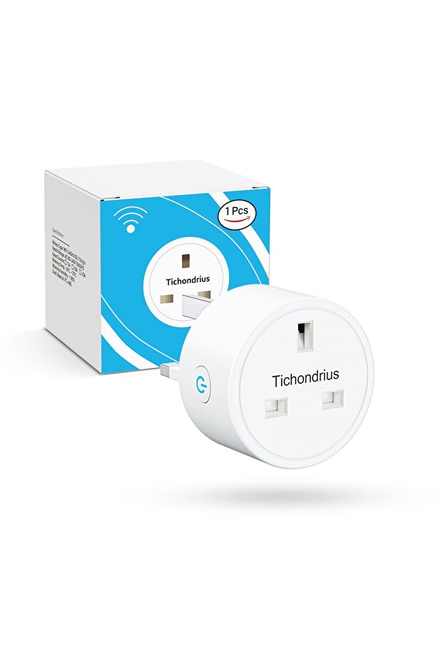 Tichondrius WiFi Smart Plug, 16A Smart Outlet Plug Socket Compatible with Alexa, Mini Socket with Re - 1