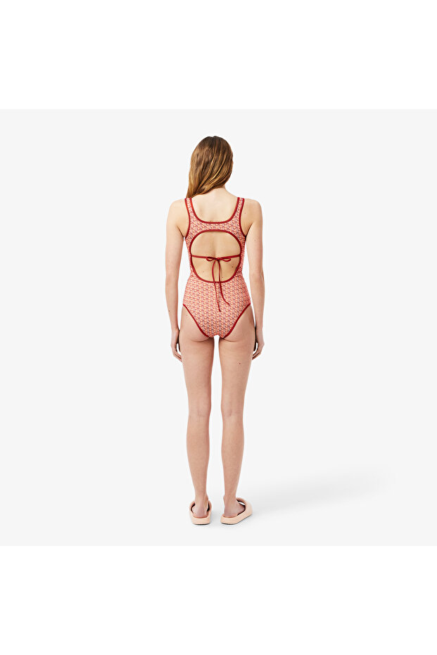 Kadın Monogram Kırmızı Mayo - 3