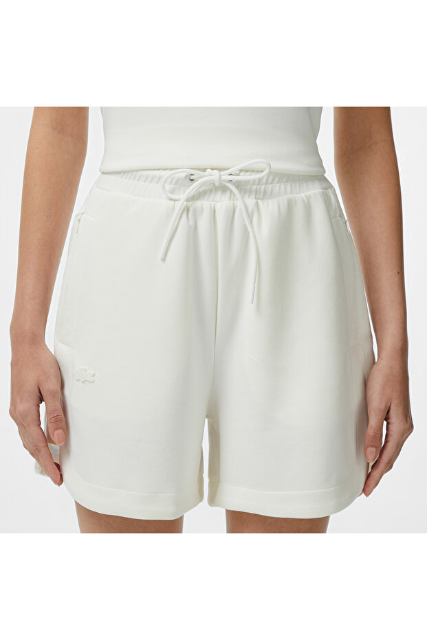 Kadın Relaxed Fit Beyaz Şort - 4