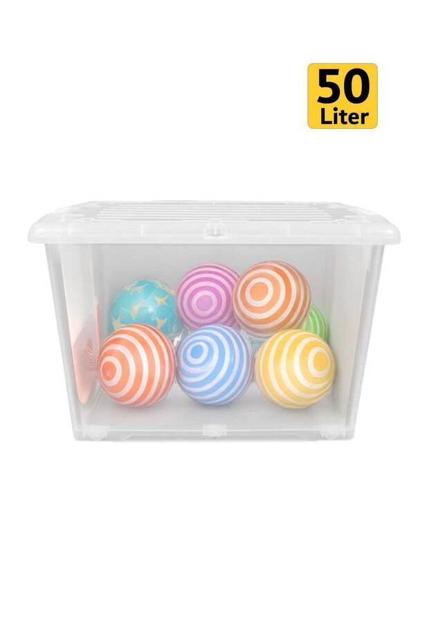 Plastic Storage Box Multipurpose Transparent Plastic Storage Box With Wheels And Lockab
