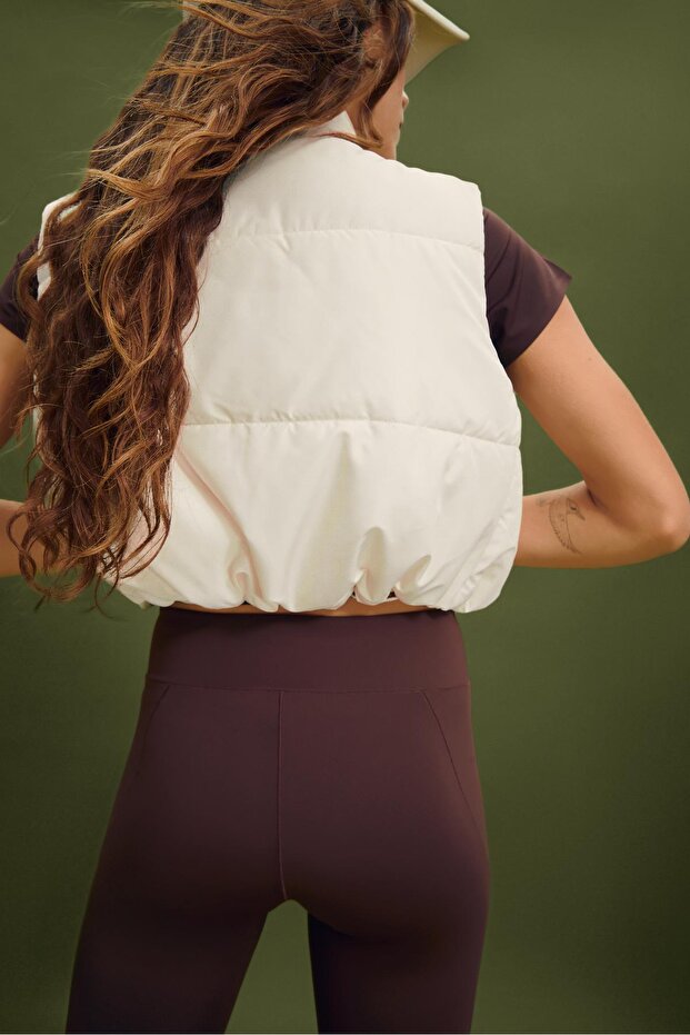 Kısa Kapitone Yelek - 4