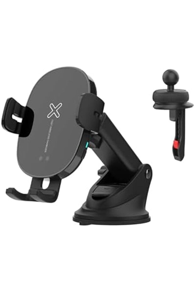 TR-WHO8764 2-in-1 Wireless Car Smart Phone Holder, Black