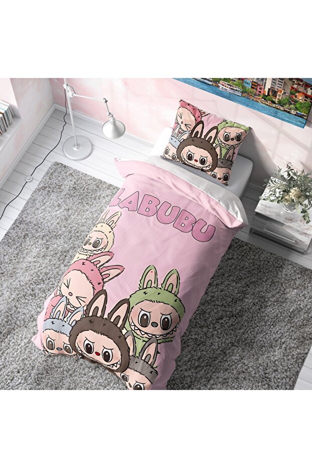 Labubu Themed Duvet Cover Set (Without Sheets)