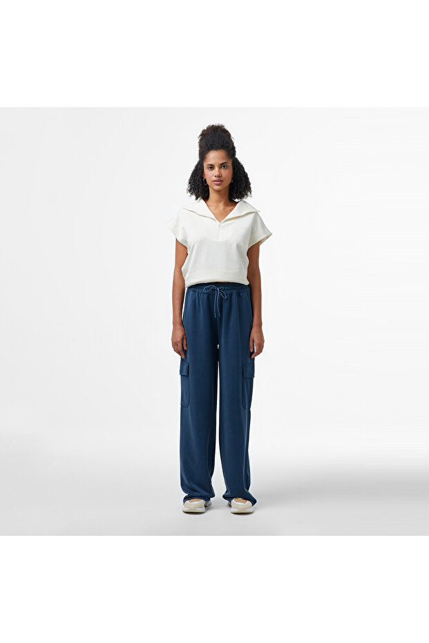 Kadın Relaxed Fit Koyu Mavi Eşofman Altı - 1