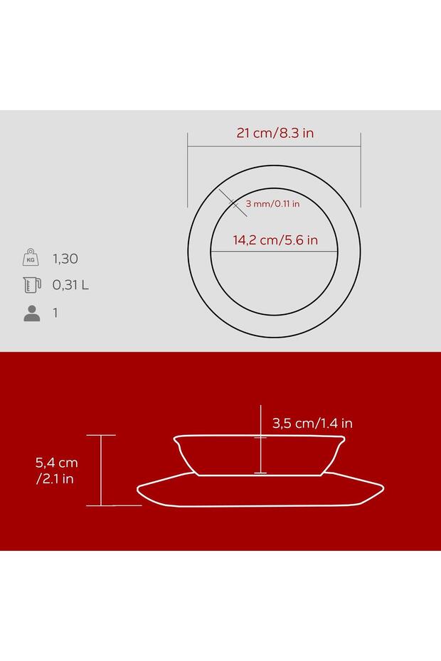 Döküm Yuvarlak Çorba Kasesi ve Kayın Servis Ahşabı. Çap(Ø)14cm. - 5