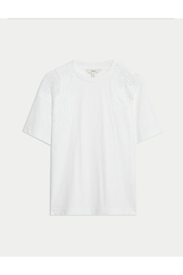 Dantel Jersey Üst - 1