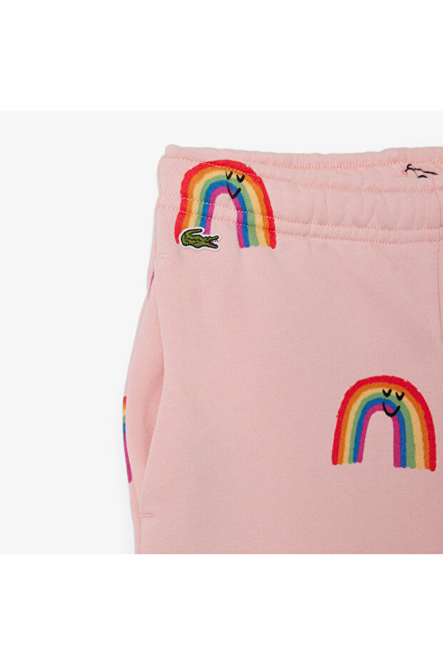 Çocuk Desenli Pembe Şort - 6