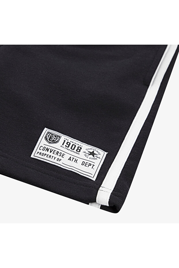 Retro Side Stripe Çocuk Siyah Şort - 4