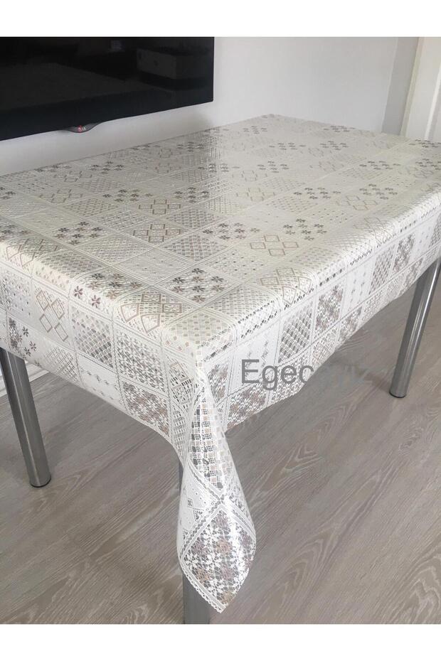 1.Class Japanese Tablecloth - Lace Embroidery Look - Transparent - Non-Hole - Non-Slip