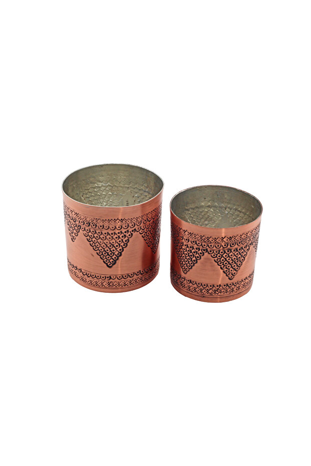 BAKIR ÜZÜM MODELLİ MUMLUK SETİ - 3