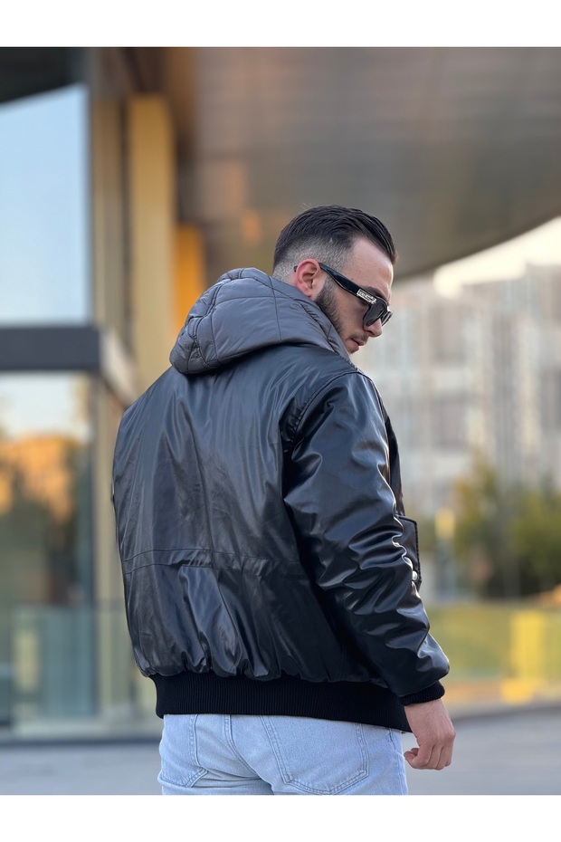 معطف رجالي قابل للنفخ من الجانبين - 8