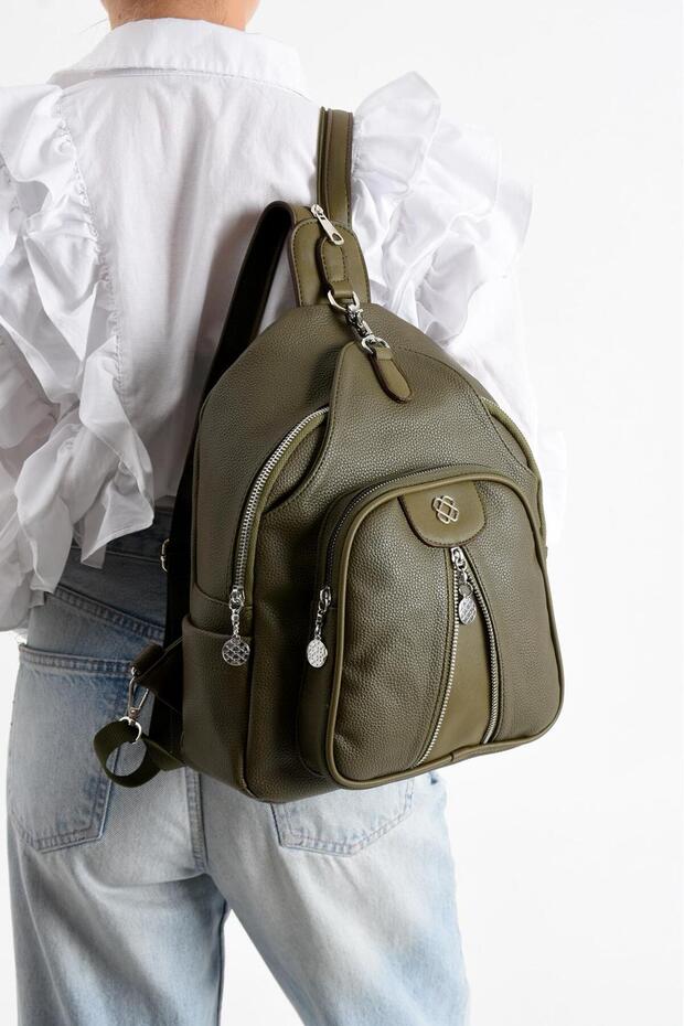 Soft Leather Multi-Useful Multi-Compartment Backpack Suitable for Daily Use 728 - 3
