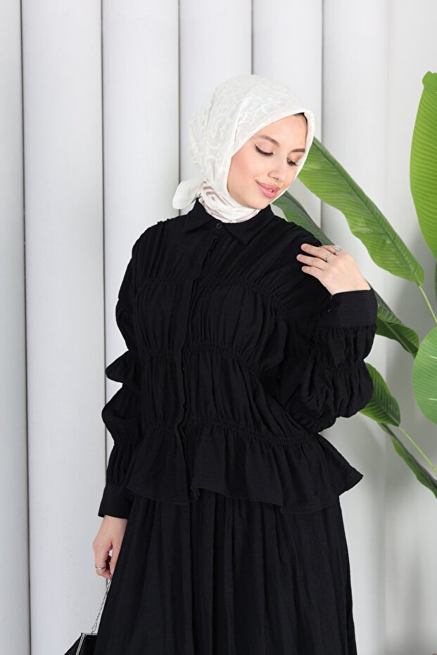 مجموعة مزدوجة ذات ملمس مجعد - 2