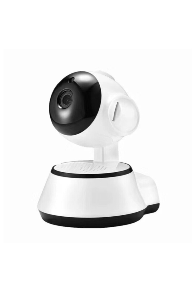 Smart Security Camera with IR Sensor, 340° Pan Rotation, TF Card Slot, Two-Way Audio, White - 1