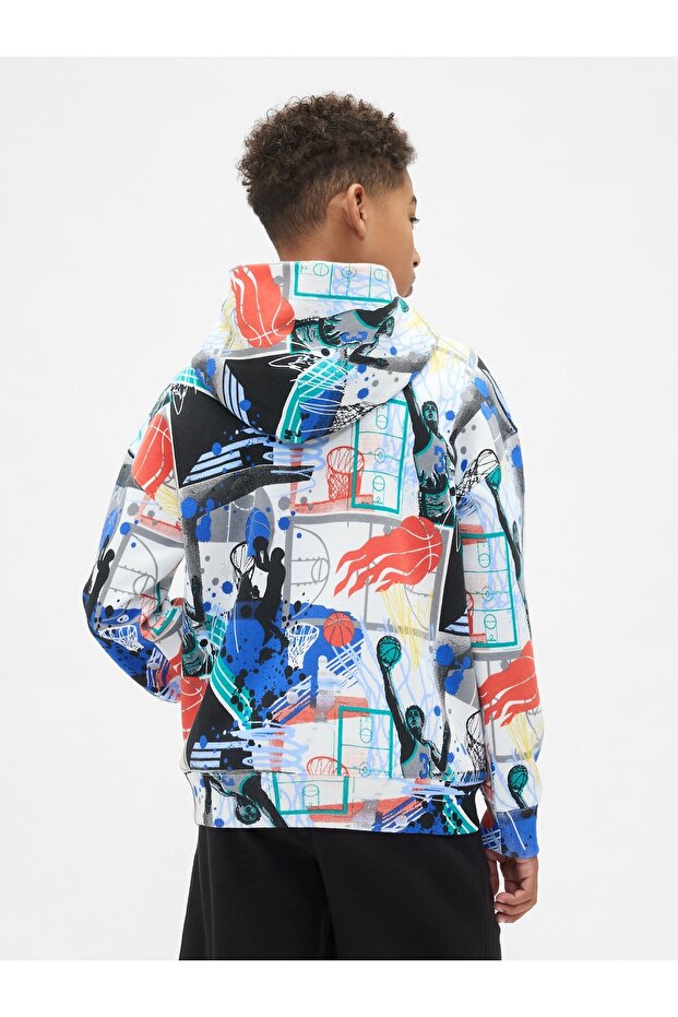 Erkek Çocuk Çok Renkli VintageSoft Relaxed Grafik Sweatshirt - 5