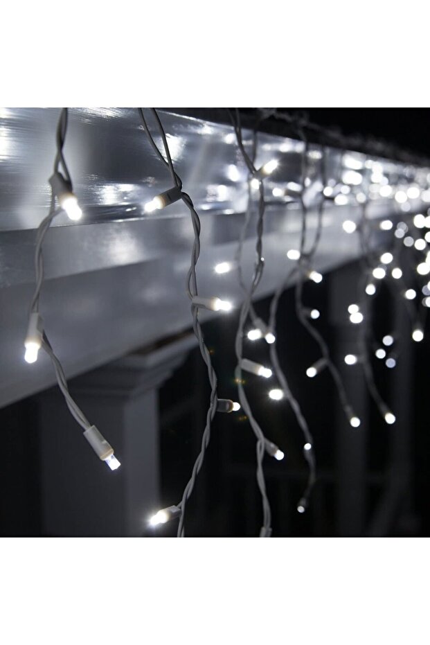 Christmas Installation, 7 m, 228 LEDs, Cold White, 8 Light Modes, Remote-Controlled Transformer, Int - 7