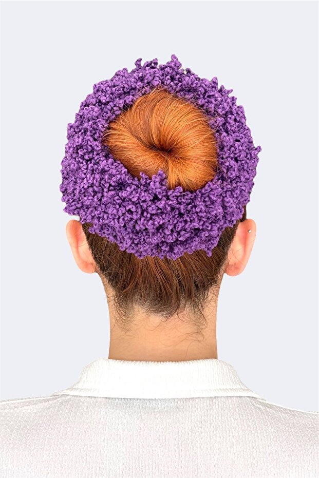 Arabian Hair Bun Clip Plump Elastic Hijab Women's Accessory Clip-Purple