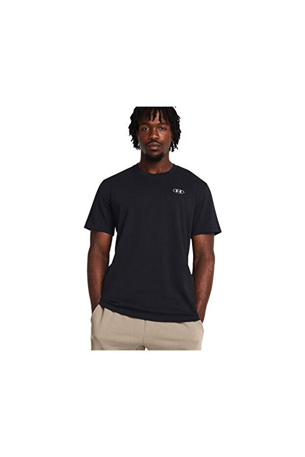 Ua Hw Lc Patch Ss Men's Casual T-Shirt 1382902-001 Black