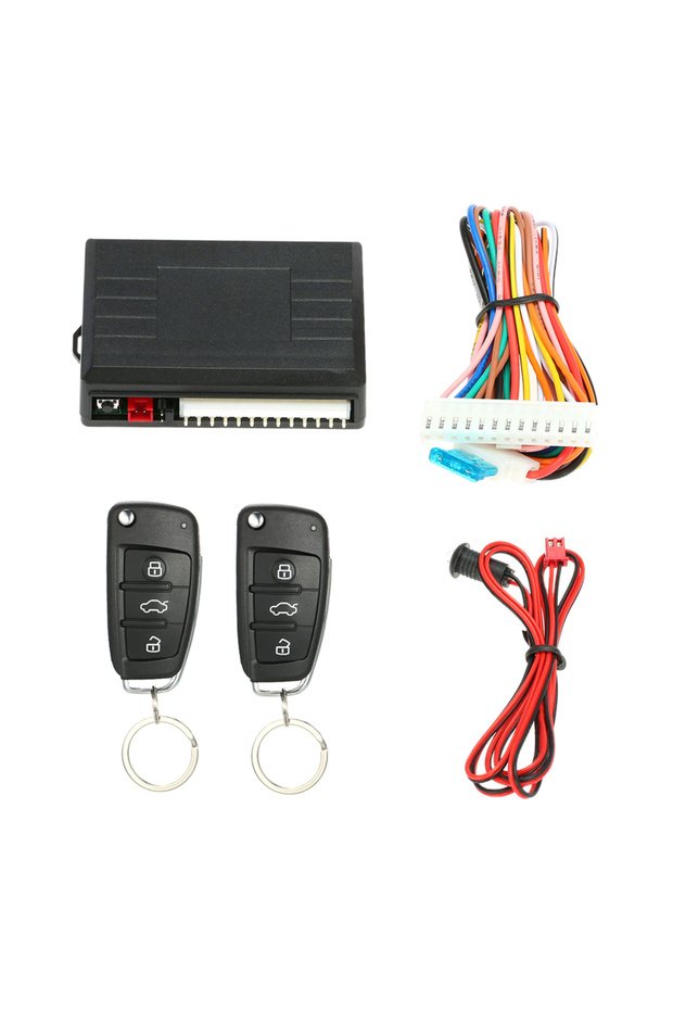 D Universal Car Door Lock Trunk Release Keyless Entry System Central Locking Kit With Remote Contro.