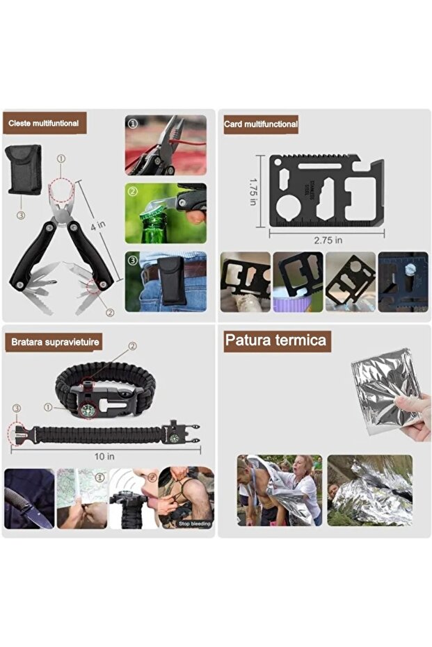 Multifunction Survival Kit, 42 Tools, Camping - 2