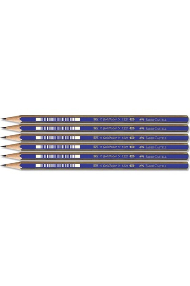 Faber-Castell Faber 1221 Graduated Drawing Pencil 4B Pack of 6