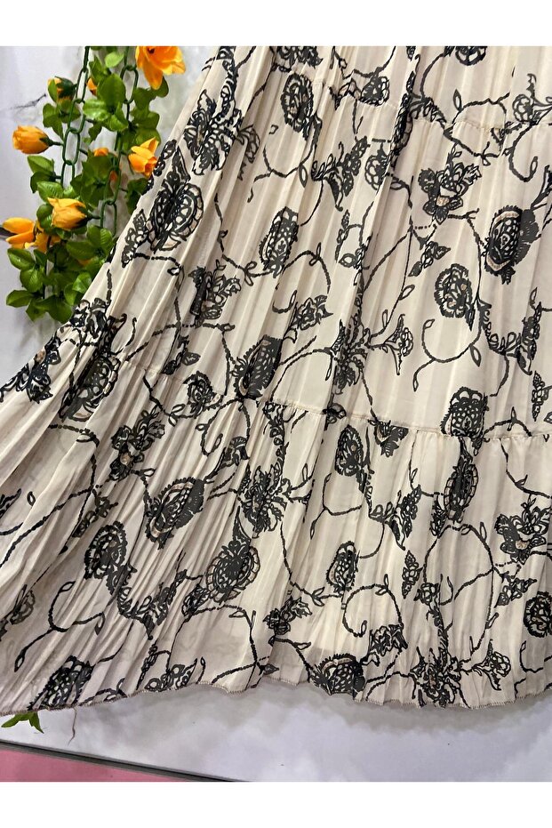 Patterned chiffon skirt lined - 3
