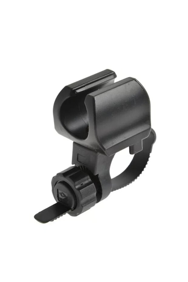 Adjustable Holder for Mounting Front Flashlight on Handlebar, Black