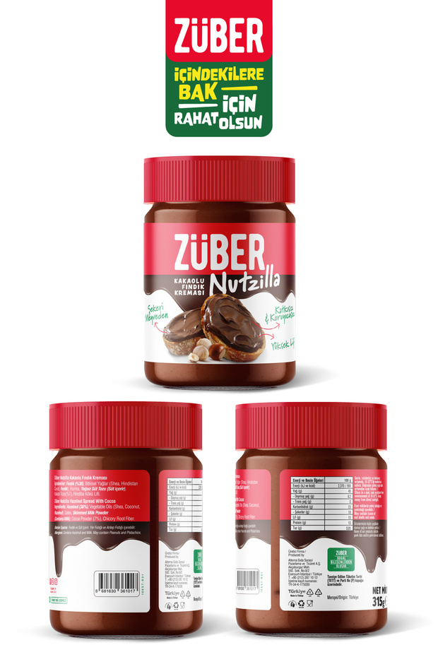 Nutzilla Fındık Kreması Kakaolu 315g X 2 Adet - 6