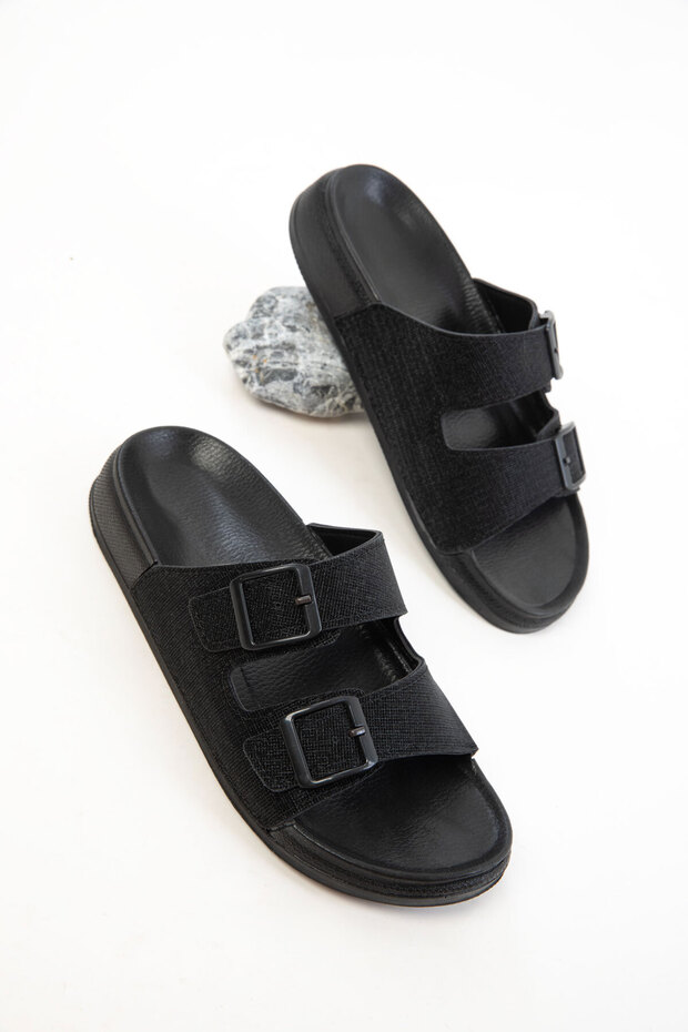 Schwarze Damenhausschuhe 20784 - 2