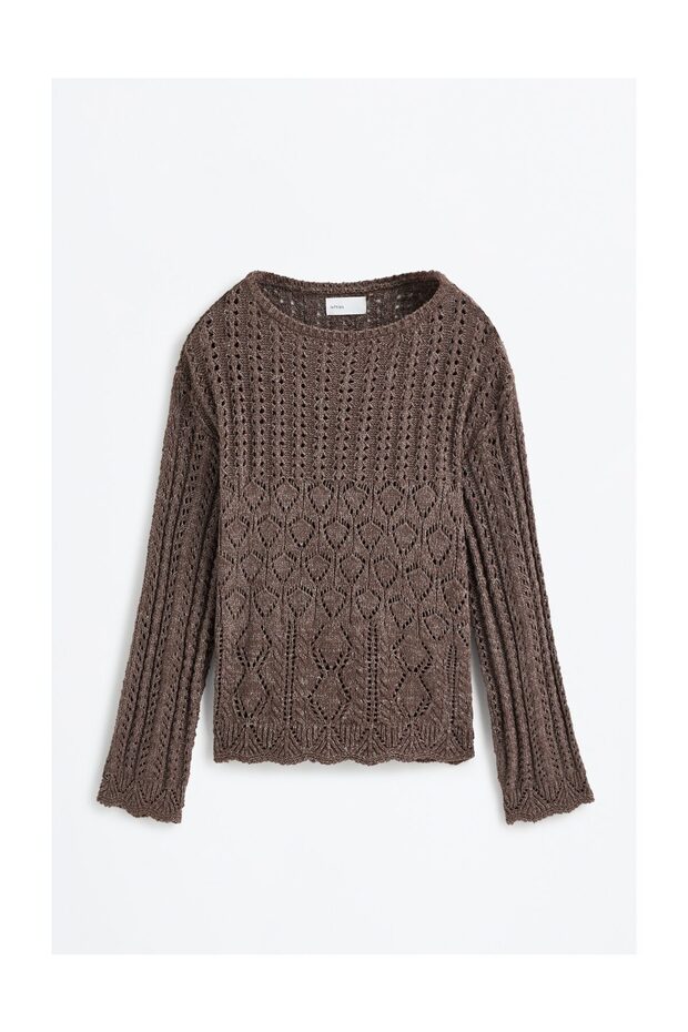 Kobieta Sweter z dzianiny typu open knit - 6