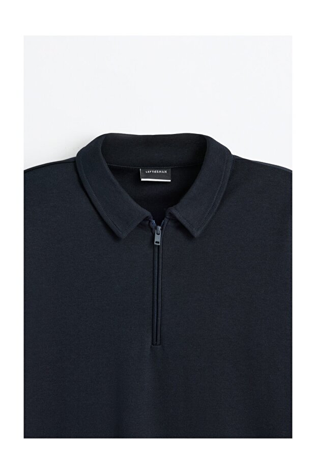 Man Basic Polo Shirt with Zip - 7