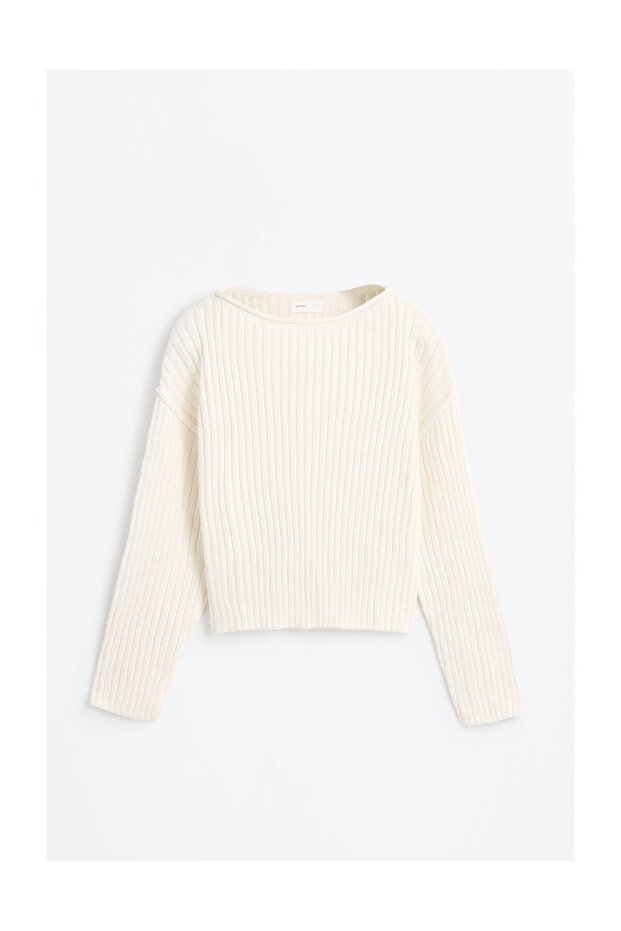 Ribbed Knit Sweater - 6