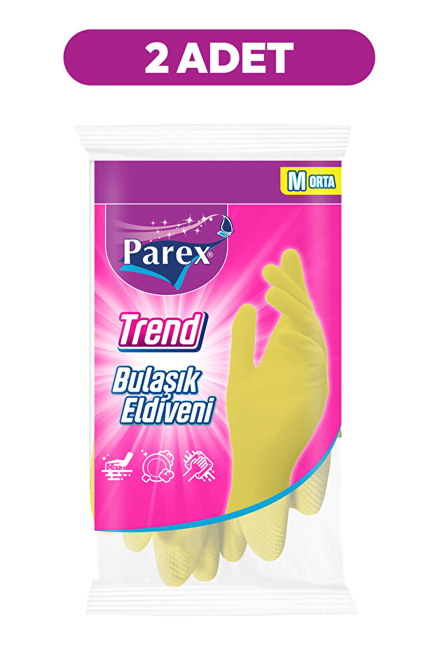 Trend Bulaşık Eldiveni Orta Boy İkili Set - 1