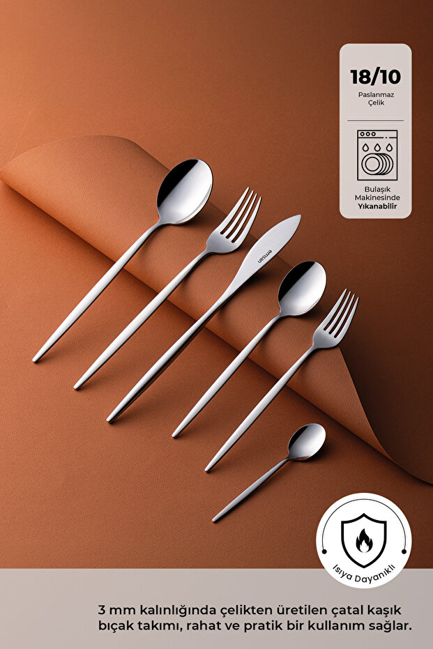 Hera 72 Parça 12 Kişilik Çatal Kaşık Bıçak Takımı Lüks Kutulu - 1