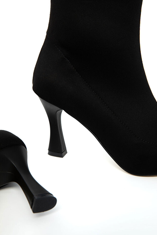 Siyah Süet Kadın Bot & Bootie 20983 - 5