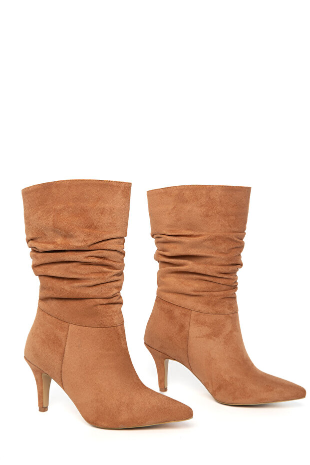 Taba Süet Kadın Bot & Bootie 21014 - 3