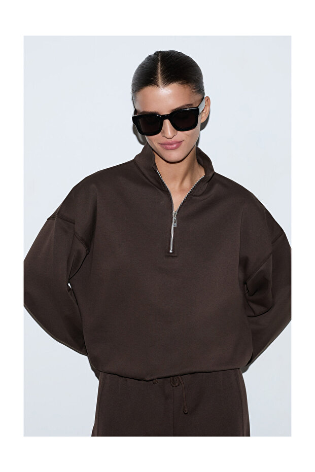 Dámská souprava SUDADERA BSC s rolákem a zipem FORK - 5