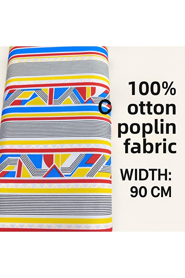 100% Cotton Poplin Fabric 90 cm Width Sewing and Hobby Fabric