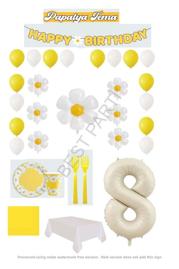 Best 8 Year Old Daisy Themed Birthday Party Set