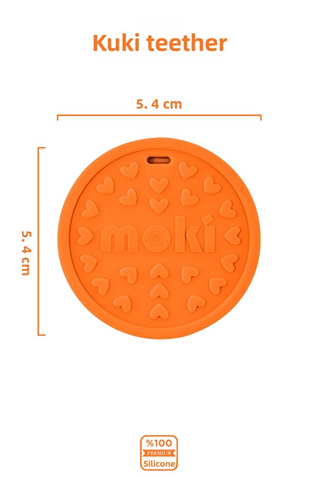 عضاضة سيليكون كوكي غروب الشمس برتقالية - 2