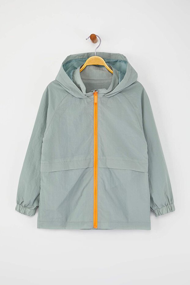 Mint Düz/Basic Kapüşonlu Relaxed/Rahat Fit Unisex Çocuk Yağmurluk & Rüzgarlık TKDAW26YR00002 - 2