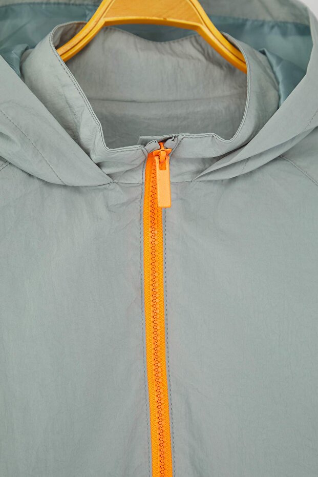 Mint Düz/Basic Kapüşonlu Relaxed/Rahat Fit Unisex Çocuk Yağmurluk & Rüzgarlık TKDAW26YR00002 - 3
