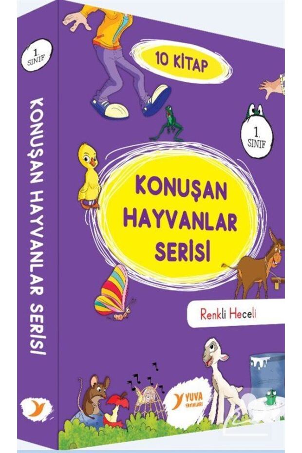 Konuşan Hayvanlar Serisi Renkli Heceli (10 Kitap) (1. Sınıf)