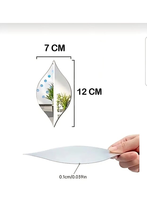 Dekoratif Su Yolu Aynalı Gümüş Pleksi Yılbaşı Süsü (12x7 cm) 12 Adet - 6