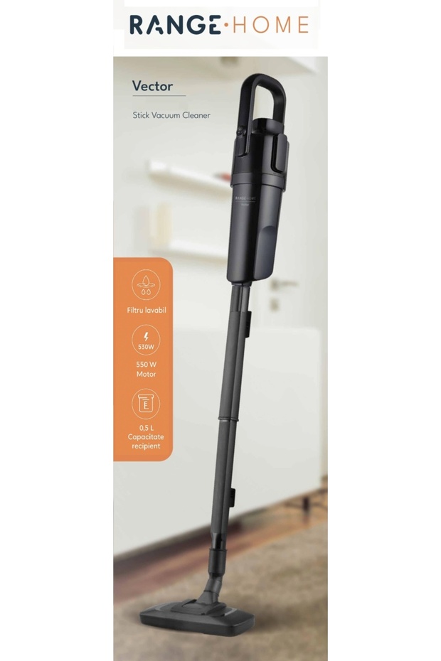 Range Vector 2 in 1 vertical and handheld vacuum cleaner, 550W, 0.5L, Washable filter,5m cable - 2
