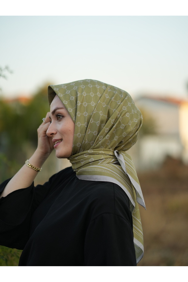 MONOGRAM PAMUKLU SOFT EŞARP - 1